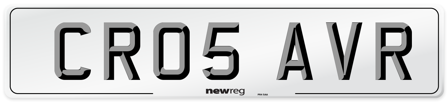 CR05 AVR Number Plate from New Reg